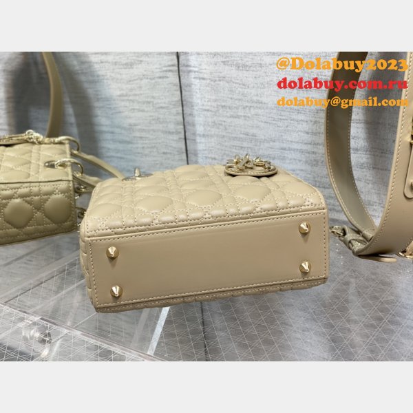 Top Quality DIOR LADY 17/20CM BAG LAMBSKIN