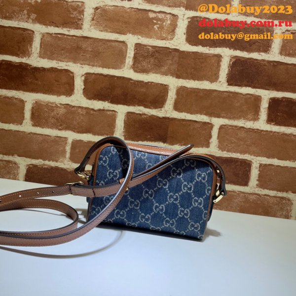 Gucci Replica 517350 Ophidia GG mini blue bag