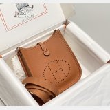 Replica Hermes Evelyne III TPM Mini Camel Bags