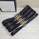 Gucci Replica Leather belt with pearl Buckle