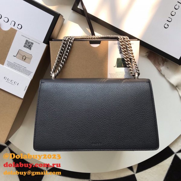 Wholesale Replica Gucci 400249 Dionysus GG Supreme Shoulder Black Bag