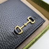 Gucci Fake 708554/700464 wallet Folio Horsebit black Designer Bag