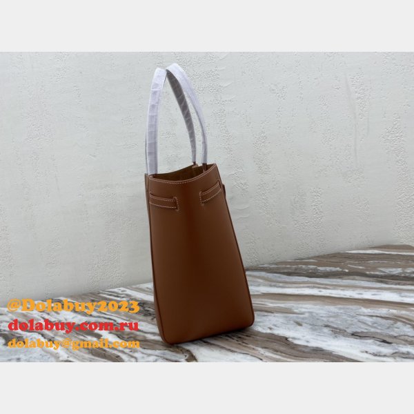 Small Celine Brown Cabas Phantom in soft grained calfskin