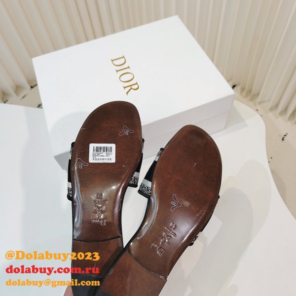 Top Quality MISS DIOR Flat Slipper DWAY SLIDE