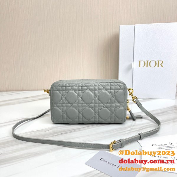 High Quality Dior Caro Bag Brown Supple Cannage Calfskin