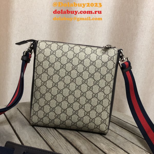 Replica Gucci 7 Star GG Supreme Gray Small Messenger 523599 Bag