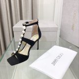 Suede Sandals Aura 95 Fake Jimmy Choo Heel: 8.5 cm Shoes