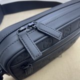 GG Crossbody Knockoff Gucci Rubber-effect 771293 Black Bag