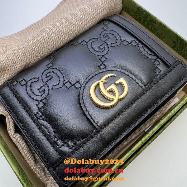 High Quality 1:1 Replica Gucci GG Matelassé Card Case 723786 Wallet