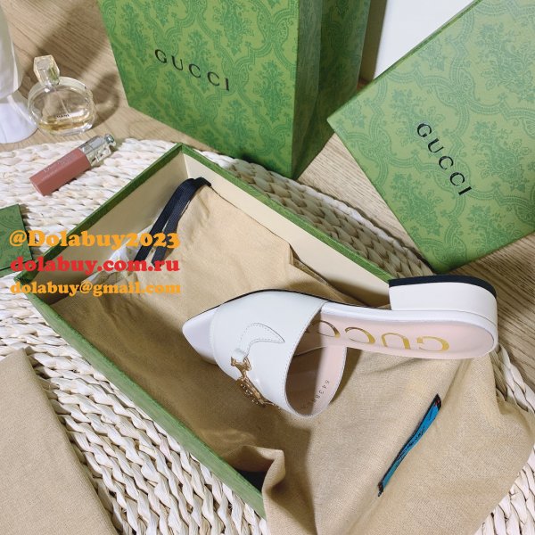 7 Star Replica Gucci 2021 Slippers white/black series GG Shoes