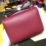 Hermes Constance Bag 23cm Epsom Leather Burgundy