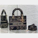 Perfect 1:1 Christian Dior Replicas Lady Best 24CM Black Bag