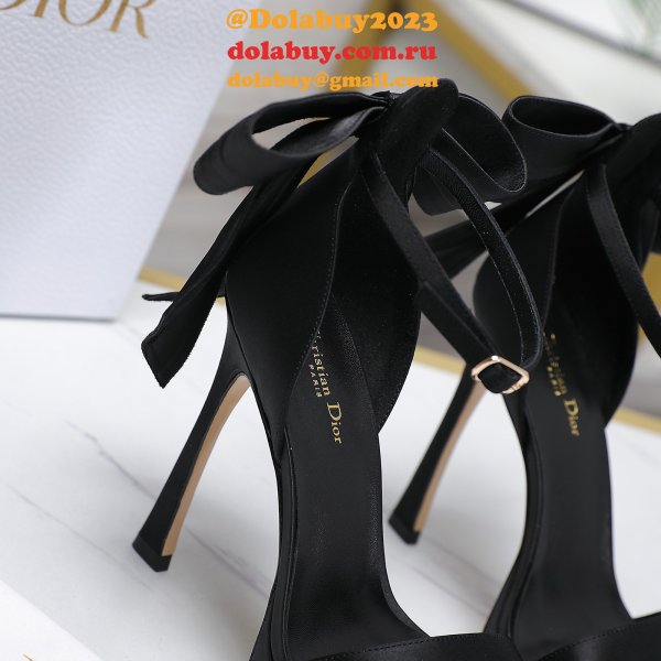 Duplicate Mlle Dior Heeled Sandal Top Quality