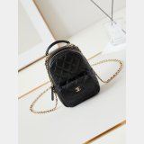 Fashion 24Cmini caviar leather women backpack AP3753