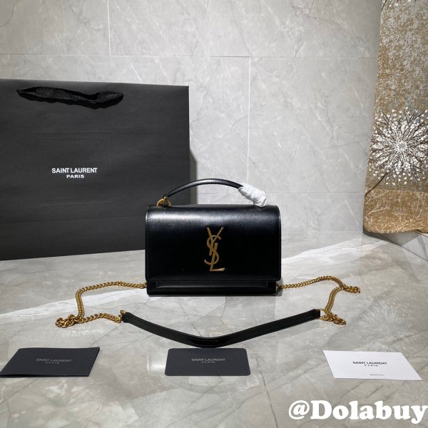 Buy Replica YSL Sunset 19cm Bags Online Black