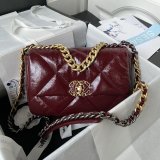 Luxury Flap Shiny Lambskin 19 AS1160 Replica Handbag 26CM