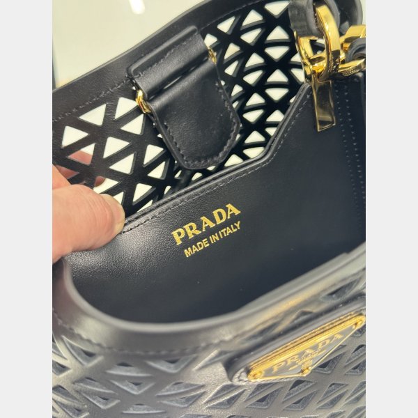 Luxury Prada Saffiano hollow basket women bag