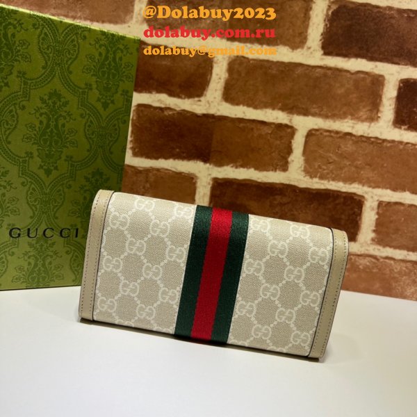 Gucci Copy GG Supreme 523153 Ophidia Continental Replica Wallet