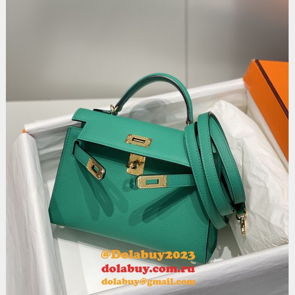 Replica Hermes Vert Jade Green Kelly Online Store Bag