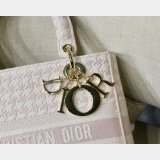 Wholesale Replica Dior Lady Dior Large Pink/Blue Bags