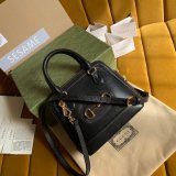 Gucci Top Quality Horsebit 1955 mini top handle 640716 black bag