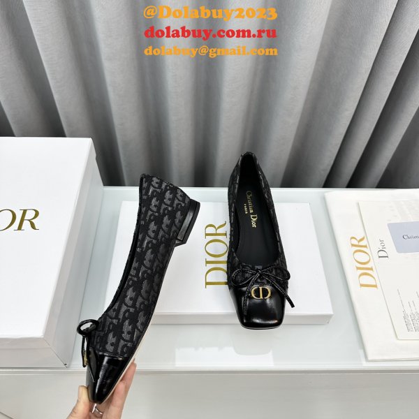 Duplicate DIOR D-Doll  BALLET FLAT Designer