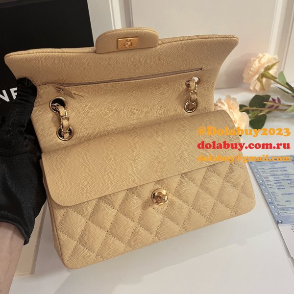 7 Star CC Small Flap Caviar Leather CF 23cm Bag