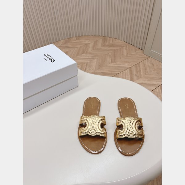 Celine Replica Paris Premium Flats Sandal Triomphe Shoes