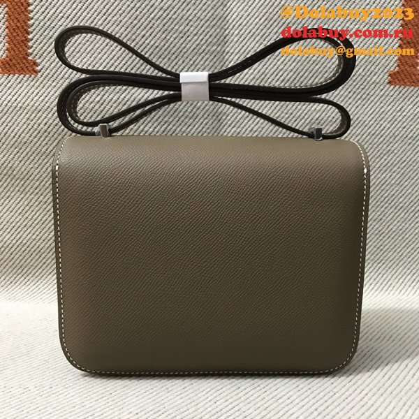 Hermes Constance Bag 18cm Epsom Leather Dark grey