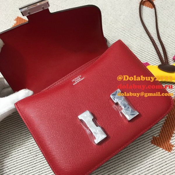 Hermes Constance Bag 18cm Epsom Leather Red