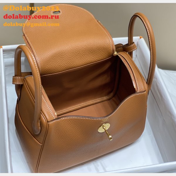 Replica Brown Hermes Lindy 26cm Bags Sale Outlet Online