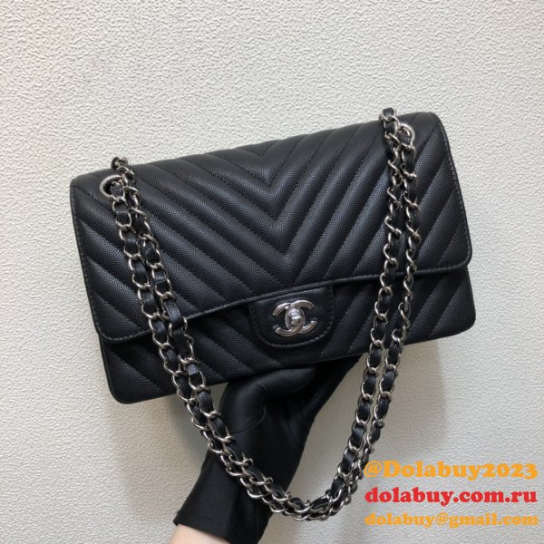 Top Quality CC CF1112  V CLASSICAL HANDBAG 25.5cm