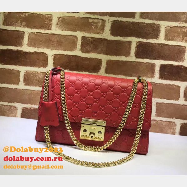 Replica 7 Star Gucci Padlock medium GG shoulder 409486 bag