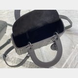 Christian Lady Dior 24cm AAA+ Replica Top Quality Black Bag