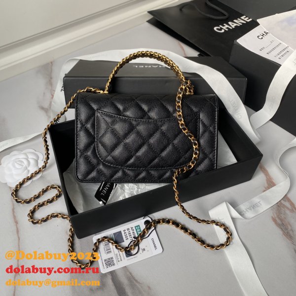 Best Top Wallet On Chain 1:1 Mirror AP4062 Black Replica Bag