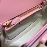 Perfect Gucci Copy 675797 Small top handle pink/green bag with Bamboo