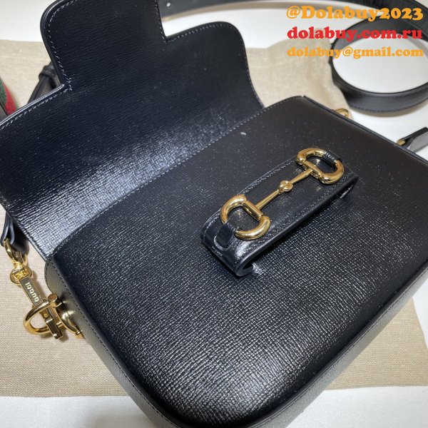 Fake Gucci Horsebit 1955 mini black 658574 bag