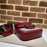 Luxury Gucci Horsebit 1955 Shoulder 658574 Red Bags for Women