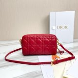 High Quality Dior Caro Bag Brown Supple Cannage Calfskin