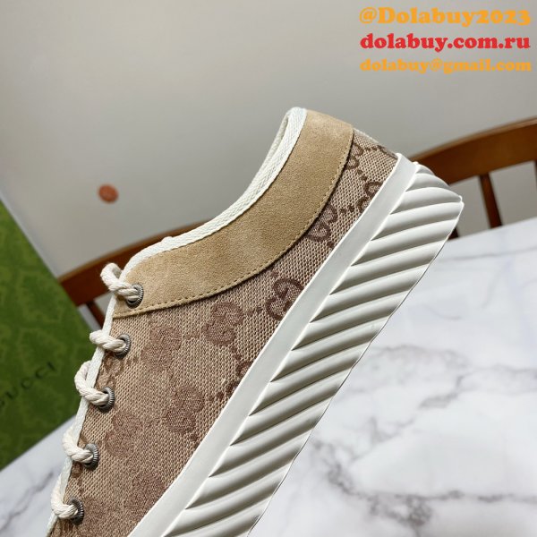 Perfect Dolabuy 1:1 Mirror Replica Gucci GG Canvas Shoes