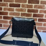 We Offer High-Quality Fake Black Gucci Signature Messenger 406410 Bag