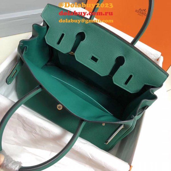 Hermes Birkin 35cm Togo leather Handbags Green