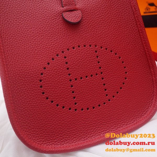 Replica Hermes Mini Evelyne TPM Bag Red