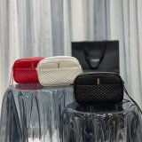 Replica YSL 64899 Red/White/Black Victoire camera bag High Quality