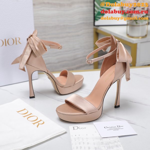 Duplicate Mlle Dior Heeled Sandal Top Quality