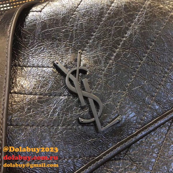 Buy Online YSL Nikki 28cm 498894 Stitch Flap Black Bag