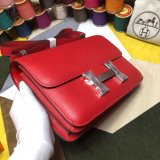 Hermes Constance Bag 23cm Epsom Leather Red