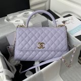 Luxury CC coco handle bag 92991 caviar leather 29cm