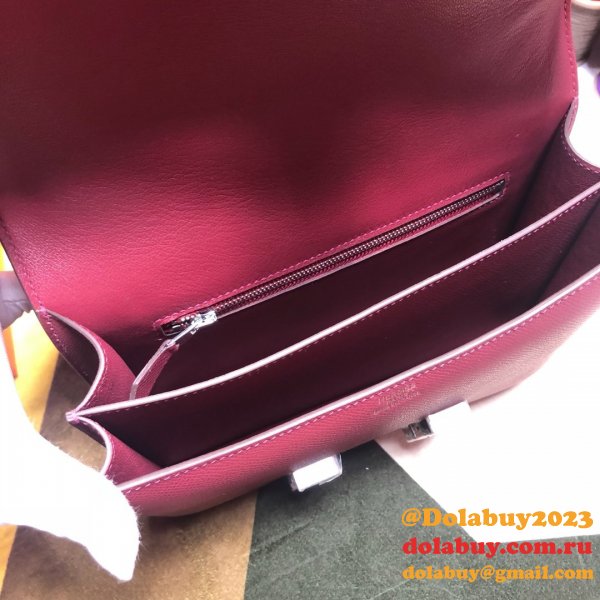 Hermes Constance Bag 23cm Epsom Leather Burgundy