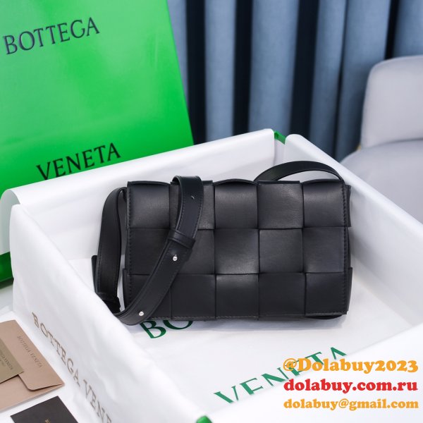 Top Quality Bottega Veneta Cassette Lambskin Crossbody Bag